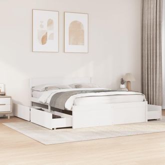 Berkfield Home Bed Frame without Mattress White 160x200 cm Solid Wood Pine