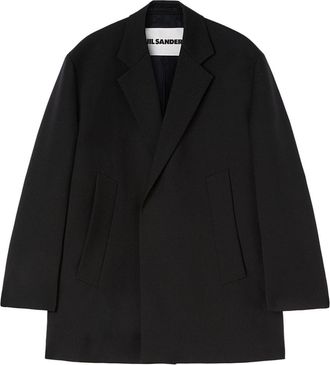 Jil Sander open-front wool blazer - men - Wool/Cotton/Cupro - 50 - Black