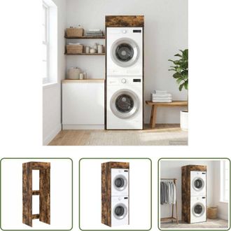 vidaXL vidaXL Mobile in legno - Mobiletto per lavatrice Rovere fum&eacute; 67,5 x 68 x 200 cm