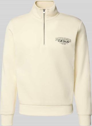 Jack & Jones Jack & Jones Sweatshirt mit Stehkragen Modell AKOTO in Offwhite, Größe XXL