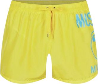 Moschino grote Milano logo gele korte zwemshort