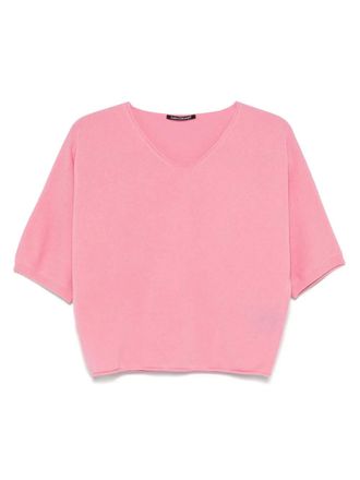 Luisa Cerano V-neck sweater - Pink