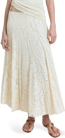 Mango Lace Maxi Skirt in Ecru at Nordstrom, Size 10