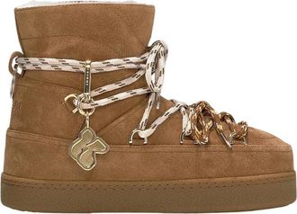 INUIKII Quilted Suede - Dames - Winterlaarzen - Bruin - 37 EU - Leer - Schoenen