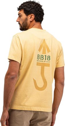 Butcher of Blue Gele t-shirt ronde hals Butcher of Blue met backprint