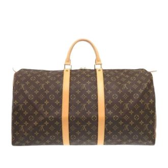 Louis Vuitton Pre-owned Weekend Bags, unisex, Brown, Size: ONE SIZE Pre-owned Keepall 55