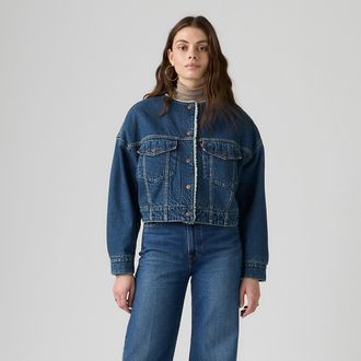 Levi's Denimjas met ronde hals en sherpa-voering