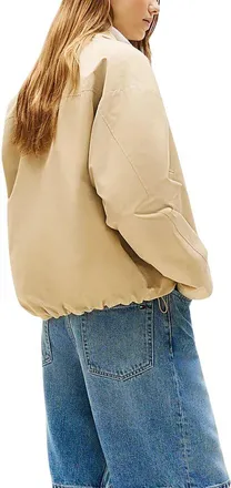 Tommy Hilfiger Cotton-Nylon Bomber Jacket - Beige