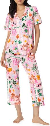 Bedhead Pajamas Print Stretch Organic Cotton Crop Pajamas in Tropical Daydream at Nordstrom, Size X-Small