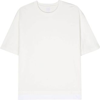 Neil Barrett layered cotton T-shirt - men - Cotton - S - Neutrals