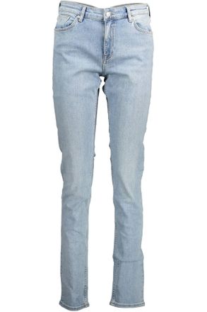 GANT Womens Straight Leg Jeans - Light Grey Cotton - Size 29 (Waist)