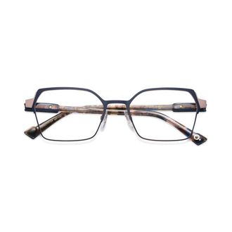 Etnia Barcelona Rania Geometric Metal Eyeglasses with Tortoiseshell Temples