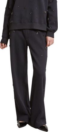 ottod'Ame Cotton Jogger Trousers With Strass And Drawstring in Black at Nordstrom, Size Medium It