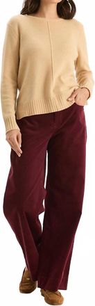 Tyler B&ouml;e Scottie Corduroy Flare Leg Pants In Tawny Port