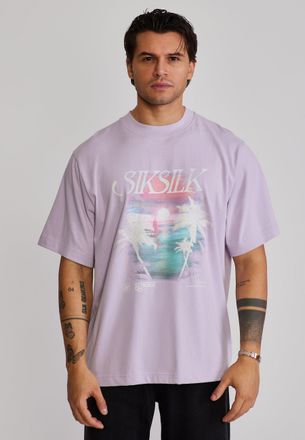 Siksilk Mens Purple Graphic T-Shirt XXL