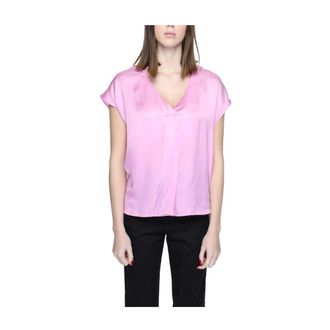 Rinascimento Rinascimento, Blouses, female, Pink, Size: XL Multicolor Viscose Short Sleeve Blouse