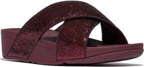 FitFlop Lulu Crinkled Shimmer Sandal in Metallic Plumberry at Nordstrom Rack, Size 5