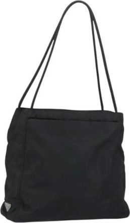 Prada Pre-owned Shoulder Bags, female, Black, Size: ONE SIZE Pre-owned Vintage Nylon Shoulder Bag