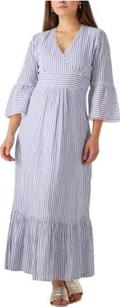 Moliin Lichtblauwe Midi Jurk Charme - Dames - Maxi kleedjes - Blauw - L - Kleedjes
