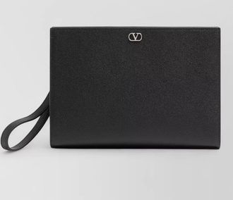 Valentino vlogo signature clutch bag wrist strap