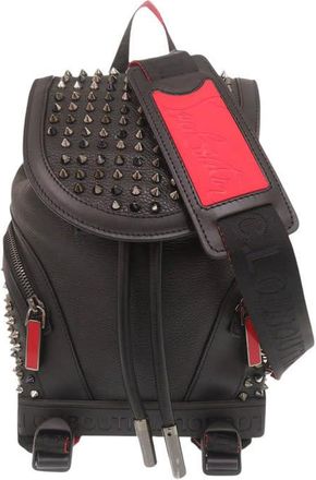 Christian Louboutin Pre-owned Christian Louboutin Bicolor Grained Calfskin Spike Explorafunk Backpack Ladies YWWTFV95H216WMKP