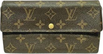 Louis Vuitton Pre-owned Wallets, male, Brown, Size: ONE SIZE Pre-owned Pochette Portemonnaie Credit Monogram Long Wallet