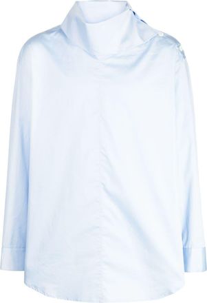 System oversize-pointed collar cotton shirt - men - Cotton - 46 - Blue