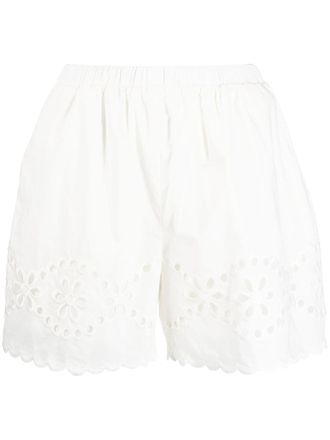 Red Valentino Fietsshorts met uitgesneden detail - Wit
