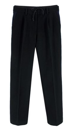 sacai Luck Nylon Trimmed Black Wool Pants Size S