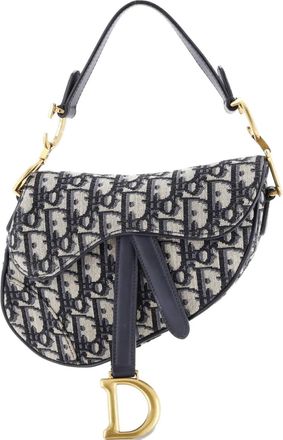 Dior Saddle Handbag Oblique Canvas Mini shoulder bag - Blauw