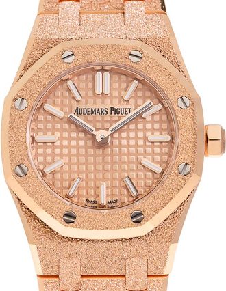 Audemars Piguet Royal Mini Frosted Rose Gold Dial Ladies Watch 67630OR.GG.1312OR.01