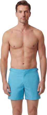 Lords of Harlech Oxford Mens Swim Tailored Short in Oxford Teal at Nordstrom, Size 36