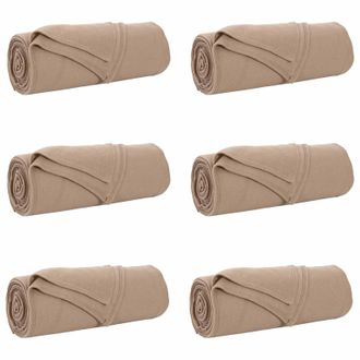 vidaXL Mantitas De Sof&aacute; 6 Pcs Camel 210 X 140 Cm Lana Vidaxl