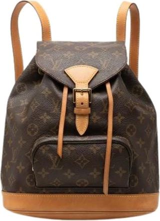 Louis Vuitton Pre-owned Montsouris MM Zaino - - Pre-owned - Donna - Marrone - ONE SIZE
