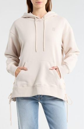 Faith Connexion Silicon Fleece Pullover Hoodie in Crystal Gray/Magnolia at Nordstrom Rack, Size X-Large