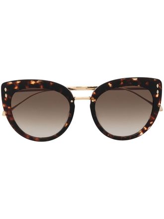 Isabel Marant Zonnebril met cat-eye montuur - Bruin