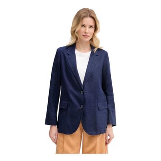 Benetton Dames, Jassen, Blauw, Maat: XS Linnen