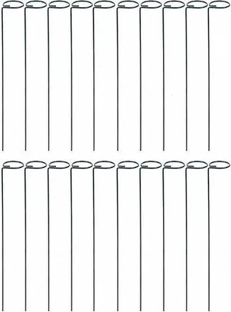 OEM Juego De 20 Soportes De Jard&iacute;n, De Metal, Color Verde Oscuro