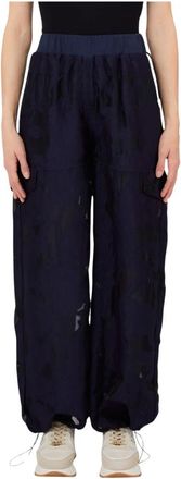 Liu Jo Joggers - female - Liu Jo - Wide Trousers - Blue - XL - Trousers