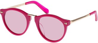 Karen Walker Helter Skelter Asian Fit KAS2349747 Mens Sunglasses Pink Size 49