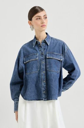 Brunello Cucinelli Lightweight denim shirt at Nordstrom, Size Xx-Large Eu