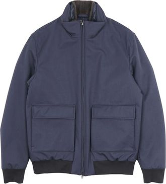 Herno Bomber Jackets, male, Blue, Size: M Bomber Jacket