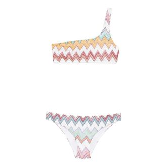Missoni Zigzag Knit One-Shoulder Bikini - Dames - Badkleding - Veelkleurig - Maat: XS Viscose