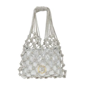 Hibourama Bags Woven Crystal Handbag with Pouch - female - Hibourama - Shoulder Bags - Gray - ONE SIZE - Bags