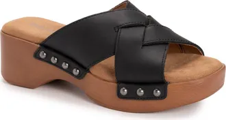 Muk Luks Cadence Wedge Sandal in Black at Nordstrom Rack, Size 10