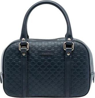 Gucci Pre-owned Handbags, female, Blue, Size: ONE SIZE Pre-owned The Dome Satchel