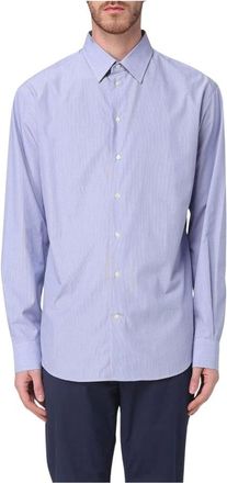 Emporio Armani Casual Shirts, male, Blue, XL, Elegant Blue Dress Shirt