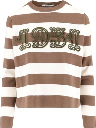 Max Mara Maglia In Lana Vergine A Righe