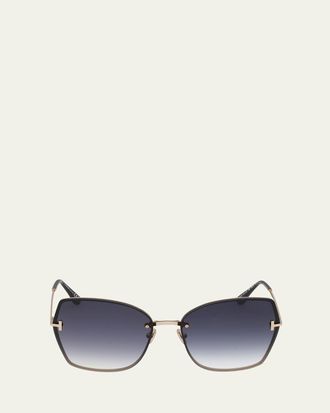 Tom Ford Nickie Metal Butterfly Sunglasses