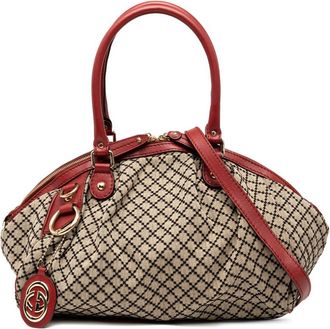 Gucci Pre-owned Gucci Diamante Canvas Sukey Satchel Ladies 223974 203998